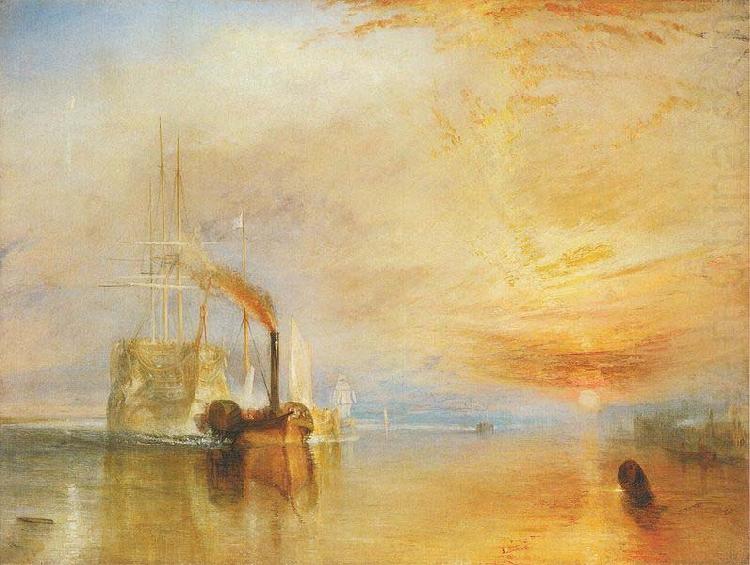 Joseph Mallord William Turner The Fighting Temeraire tugged to her last Berth to be broken up china oil painting image